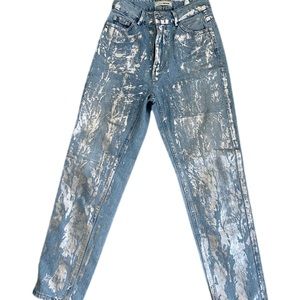 Pimkie straight leg jeans (size 34) with sliver detailing in front